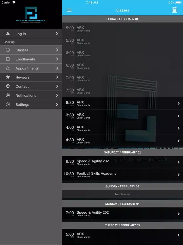 Fulcrum Performance iPad  Screenshots