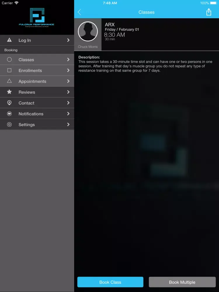 Fulcrum Performance iPad  Screenshots