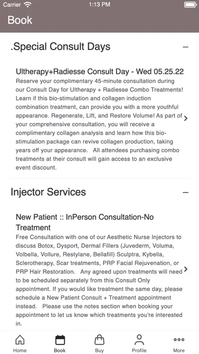 Capturas de pantalla de Naficy Rejuvenation Center