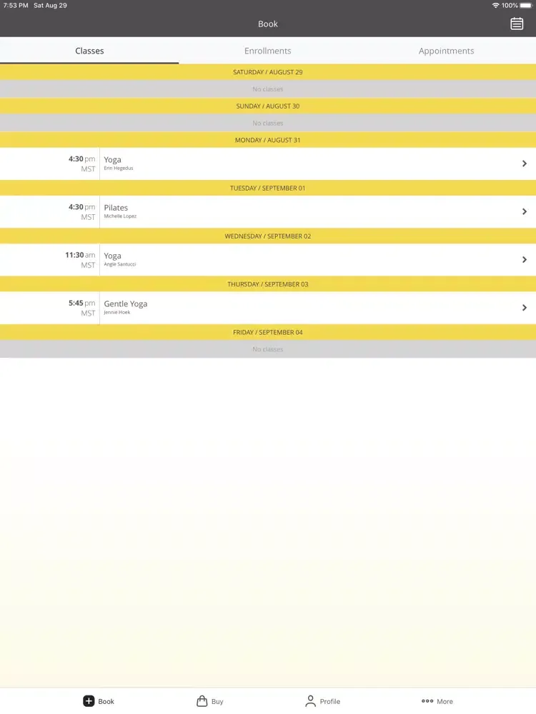 Capturas de tela do PCH Wellness iPad 