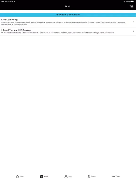 Thrive Sauna Studio iPad  Screenshots