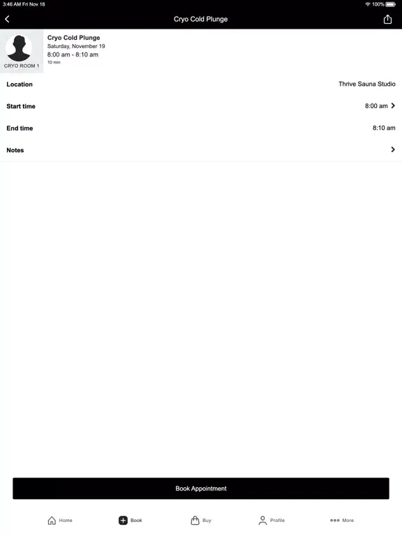 Thrive Sauna Studio iPad  Screenshots