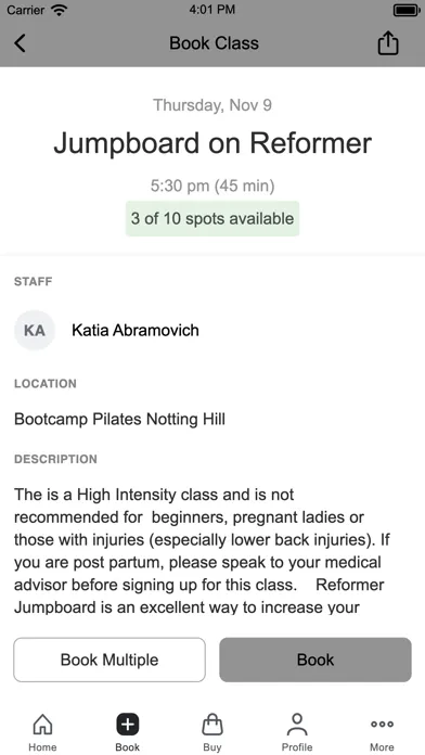 Bootcamp Pilates Notting Hill स्क्रीनशॉट