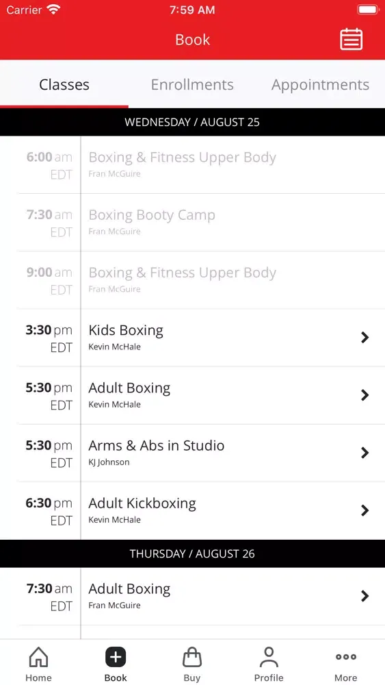 Underdog Boxing and Fitness應用截圖
