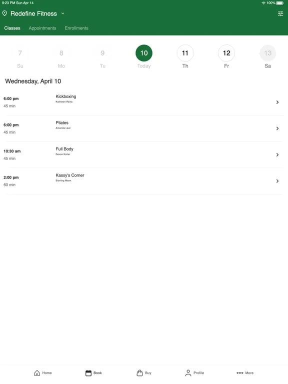 Redefine Fitness iPad  سکرین شاٹس