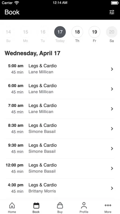 Capturas de tela do HUSTLE Fitness