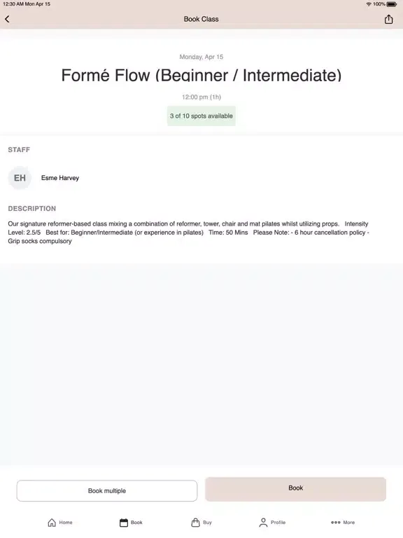Formé Wellness iPad 應用截圖