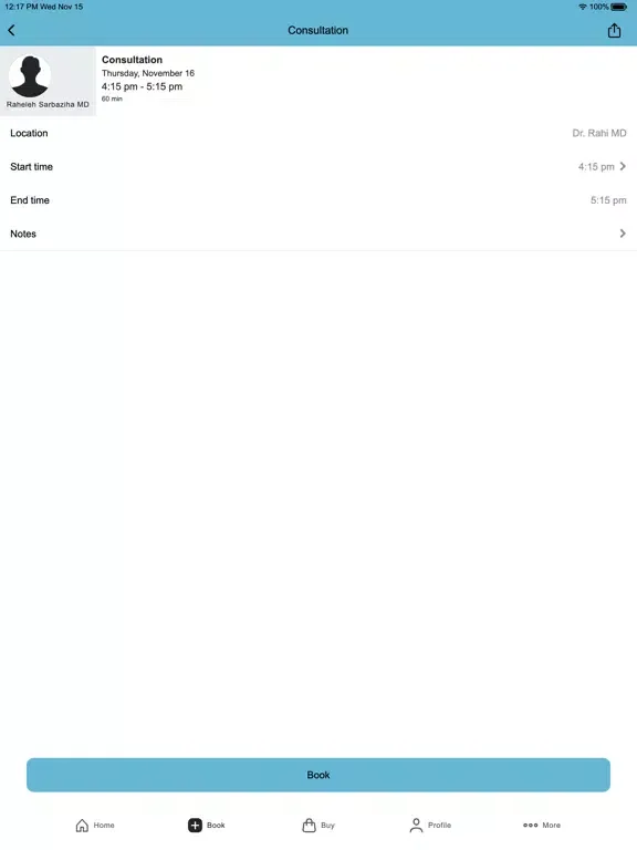 Ảnh chụp màn hình của Dr. Rahi MD iPad 