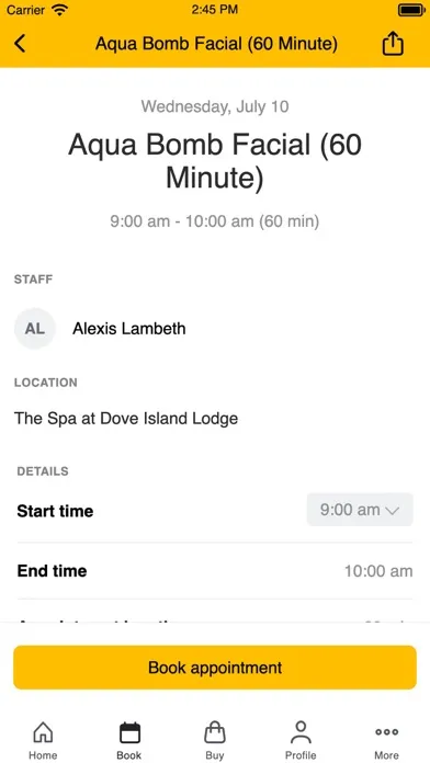 Capturas de tela do The Spa at Dove Island Lodge