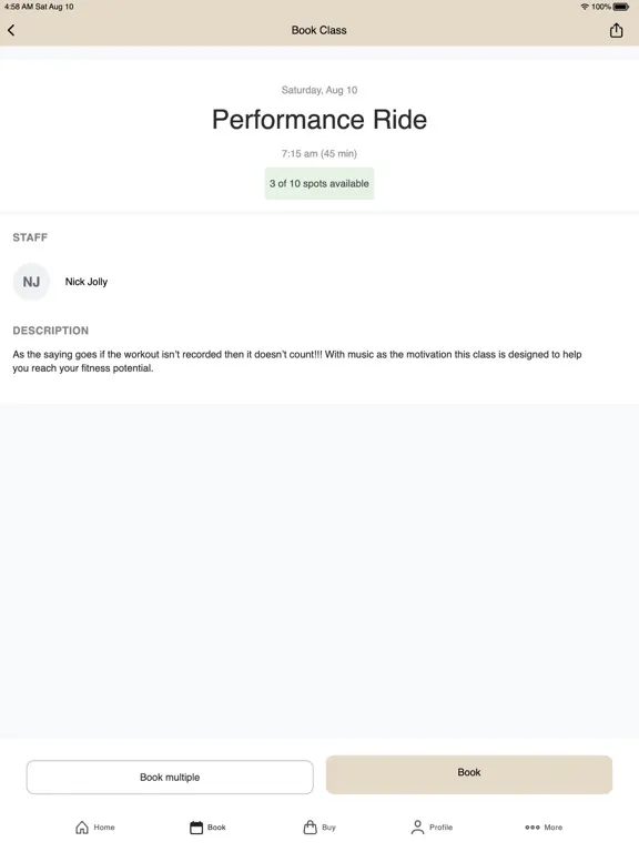 Cycle Co. Spin Studio iPad  스크린샷