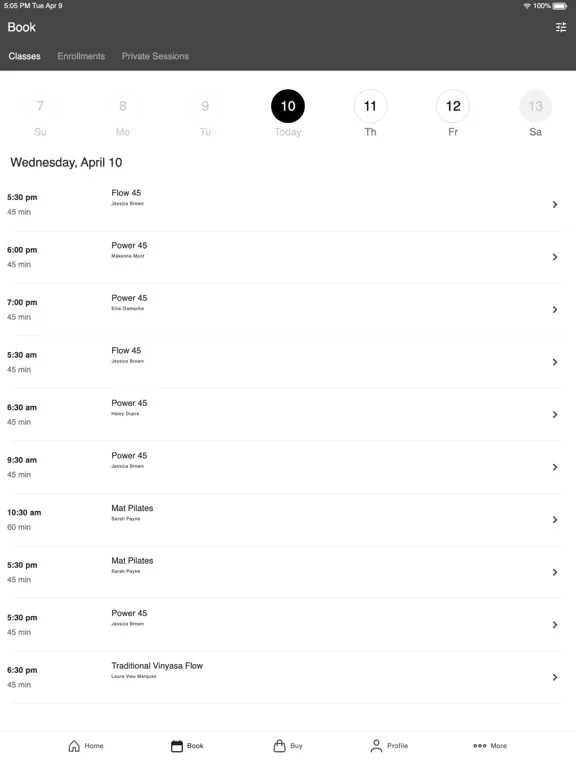 Zrzuty ekranu LA Cycle and Yoga iPad 