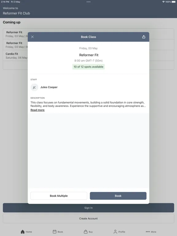 Capturas de pantalla de Reformer Fit Club iPad 