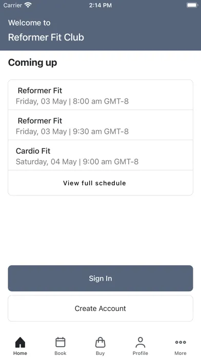 Capturas de pantalla de Reformer Fit Club