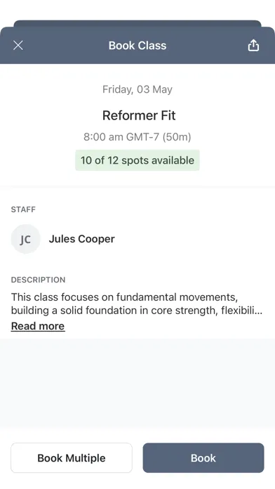Capturas de pantalla de Reformer Fit Club