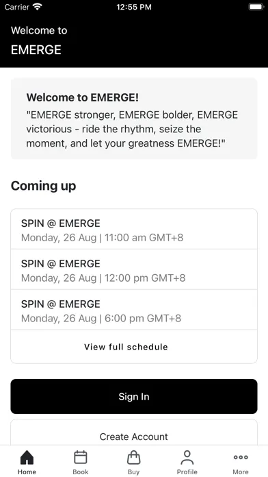 Zrzuty ekranu EMERGE SG