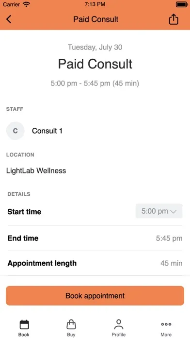 Capturas de pantalla de LightLab Wellness