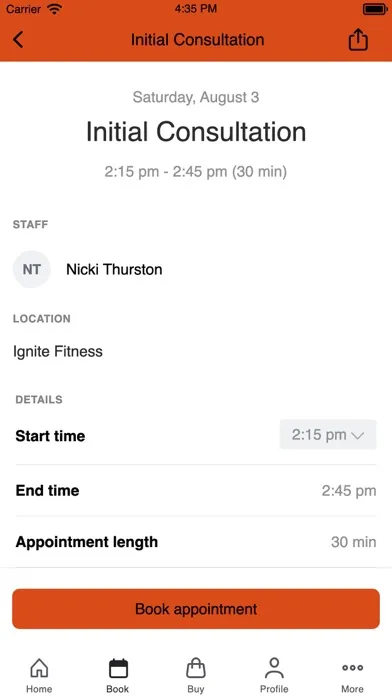 Ảnh chụp màn hình của Ignite Fitness NC