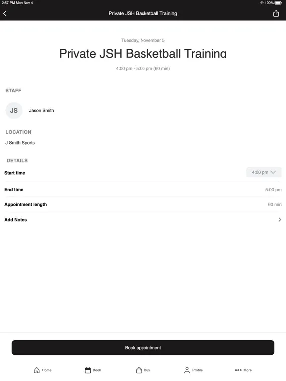 J Smith Sports iPad  스크린샷