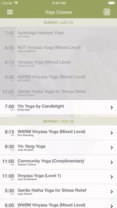 Onyx Yoga Studio سکرین شاٹس