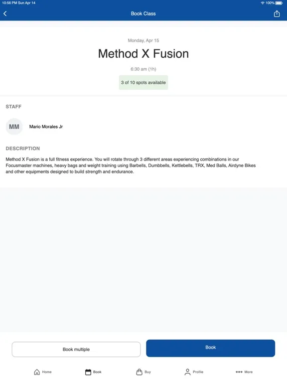 Method X Fitness iPad  스크린샷