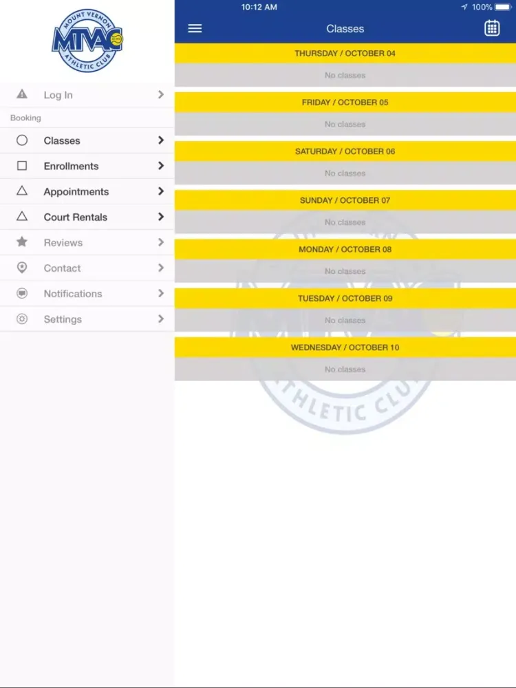 Mount Vernon Athletic Club iPad  Ekran Görüntüleri