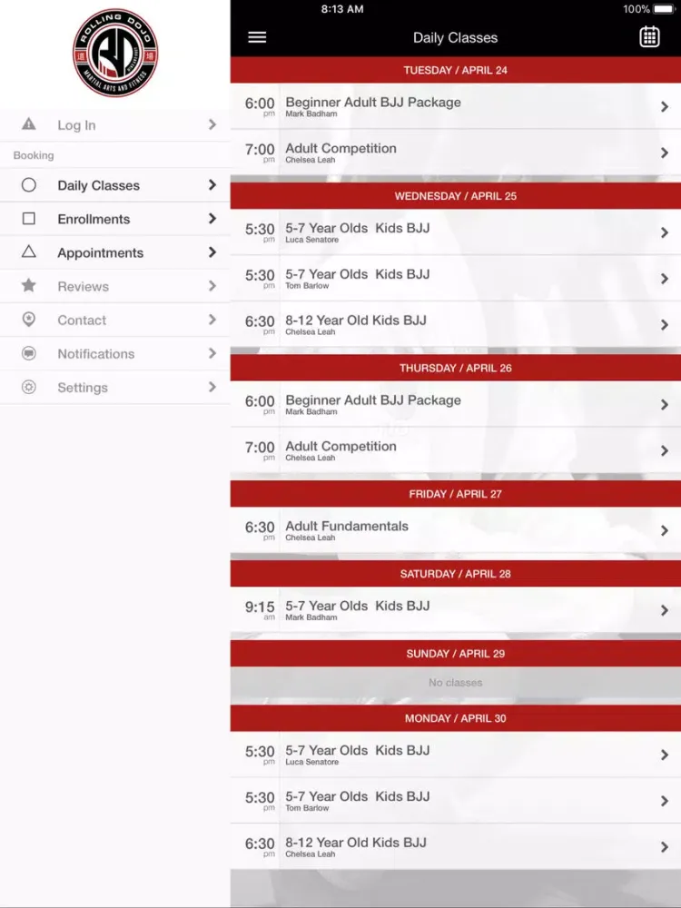 Rolling Dojo iPad  Ekran Görüntüleri