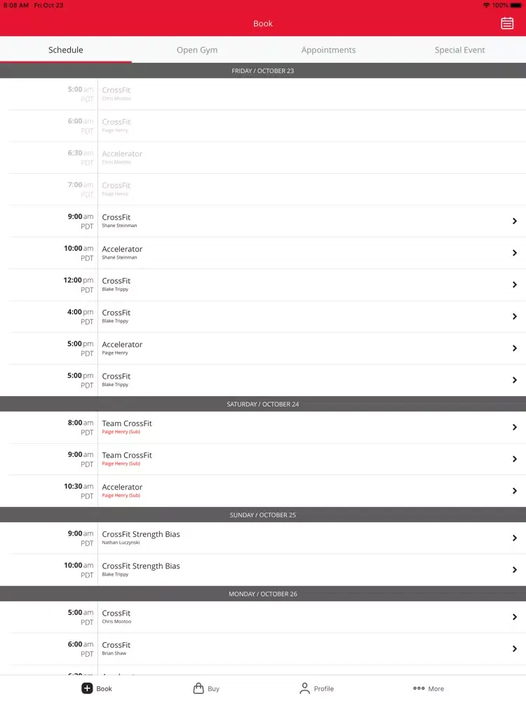 Capturas de tela do CrossFit South Bay iPad 
