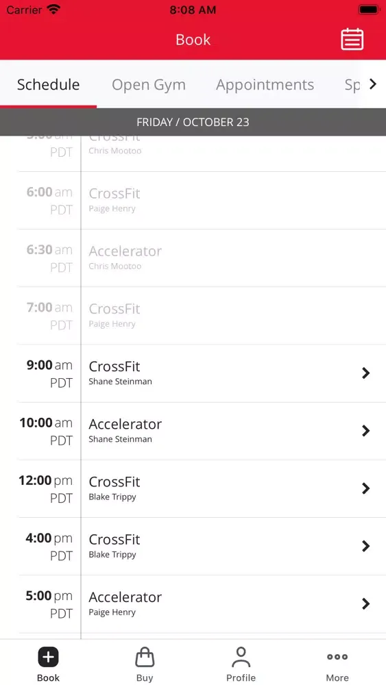 Capturas de tela do CrossFit South Bay