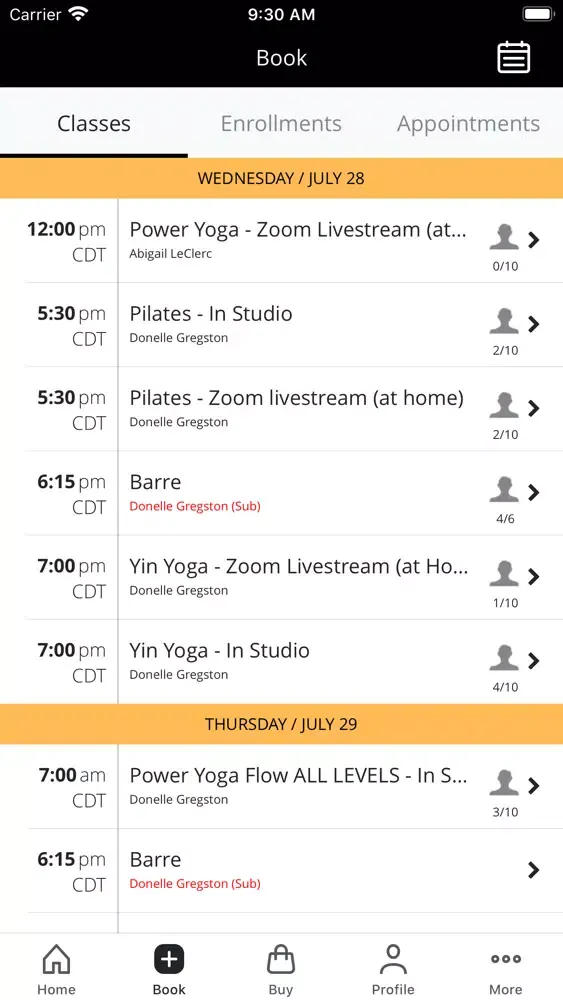 Captures d'écran de Sunkissed Yoga +Pilates