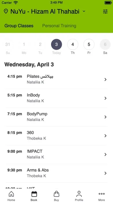 NuYu Fitness Centre应用截图