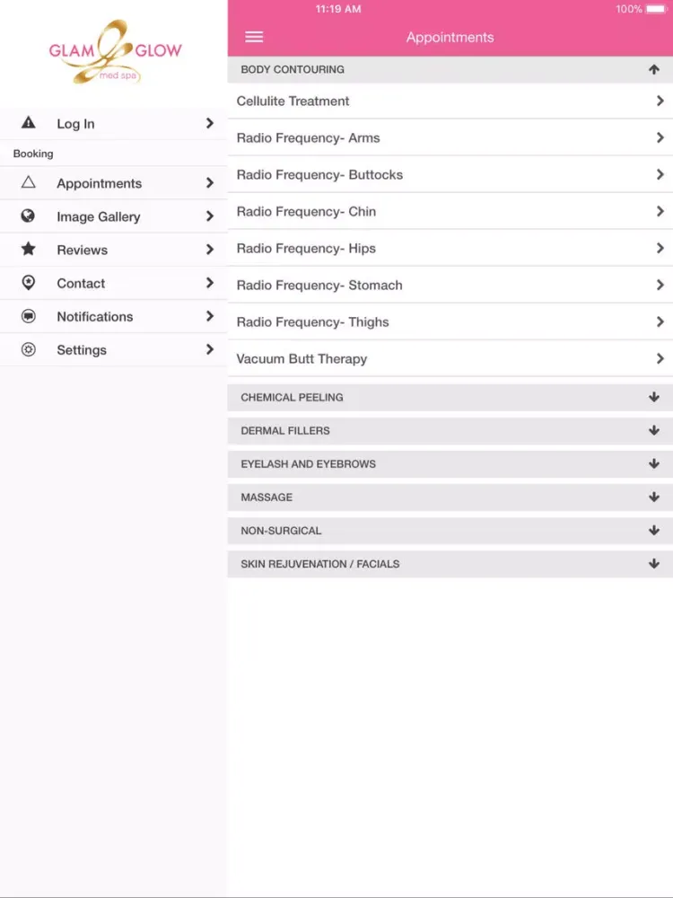 Captures d'écran de Glam Glow Med Spa iPad 