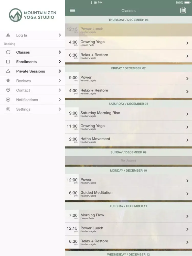 تصاویر Mountain Zen Yoga Studio iPad 