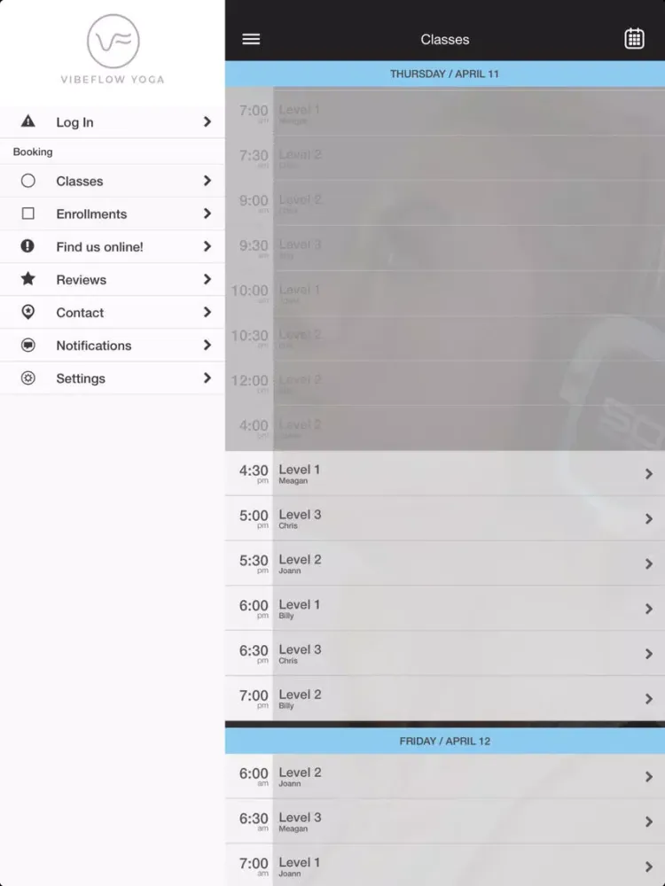 ภาพหน้าจอของ Vibe Flow Yoga iPad 