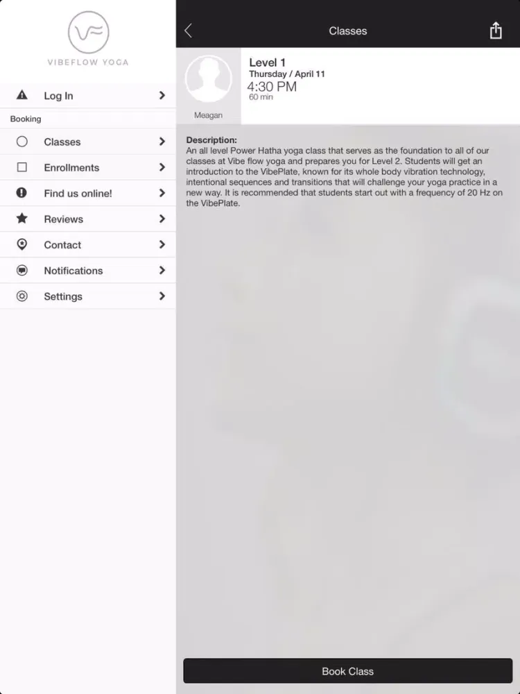 ภาพหน้าจอของ Vibe Flow Yoga iPad 