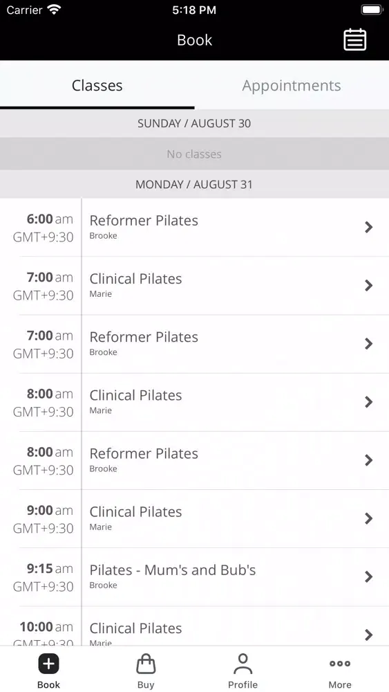 Ảnh chụp màn hình của FORM Pilates and Barre