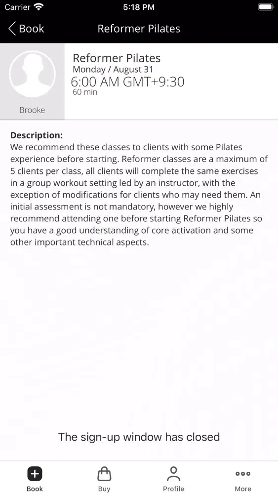 Ảnh chụp màn hình của FORM Pilates and Barre
