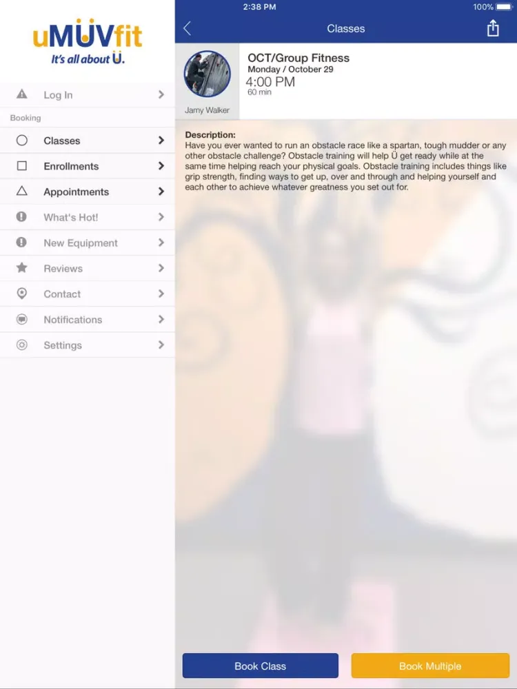 Tangkapan skrin uMUVfit Its All About U iPad 