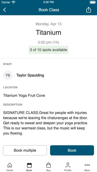 ภาพหน้าจอของ Titanium Yoga