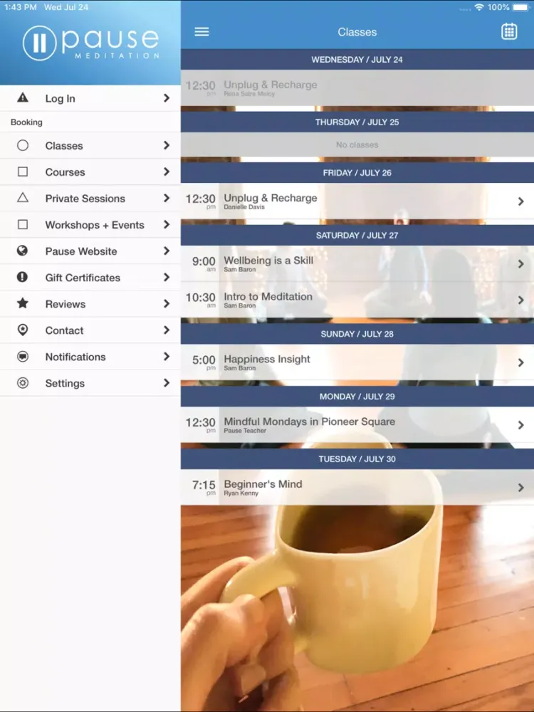 Скриншоты Pause Meditation Studio iPad 