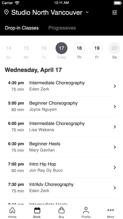 Tangkapan skrin Studio North Dance Complex