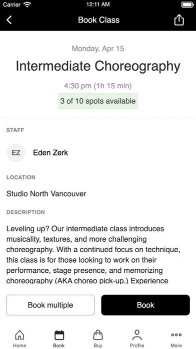 Tangkapan skrin Studio North Dance Complex