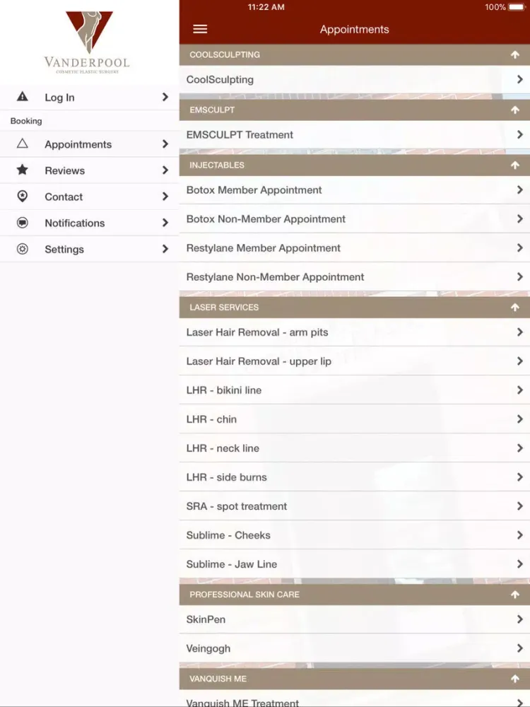 Vanderpool Medical Aesthetics iPad  Screenshots