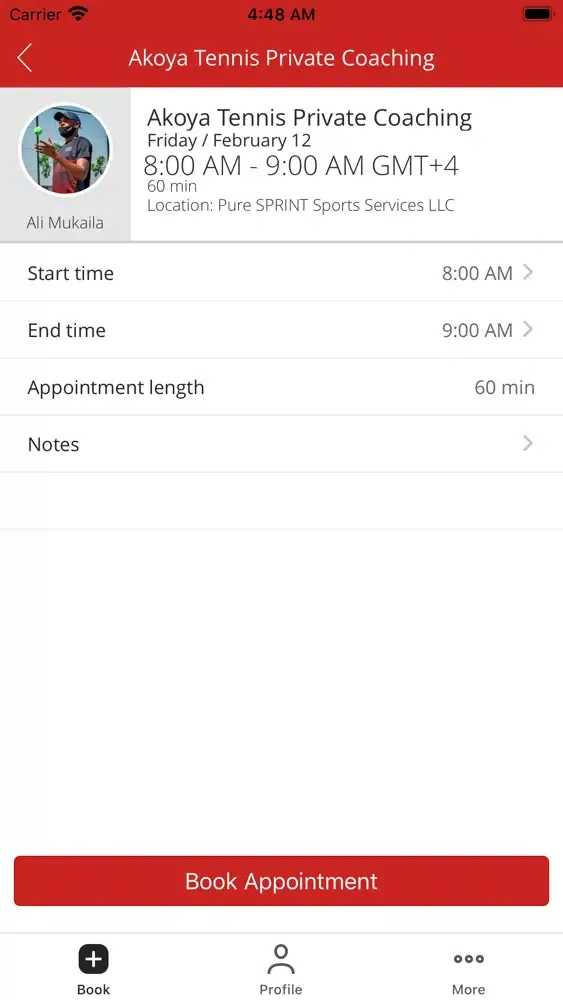 Tangkapan skrin Pure SPRINT App
