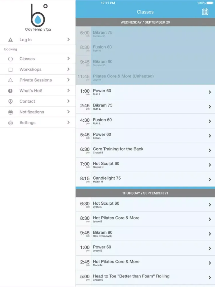Capturas de tela do Body Temp Yoga iPad 