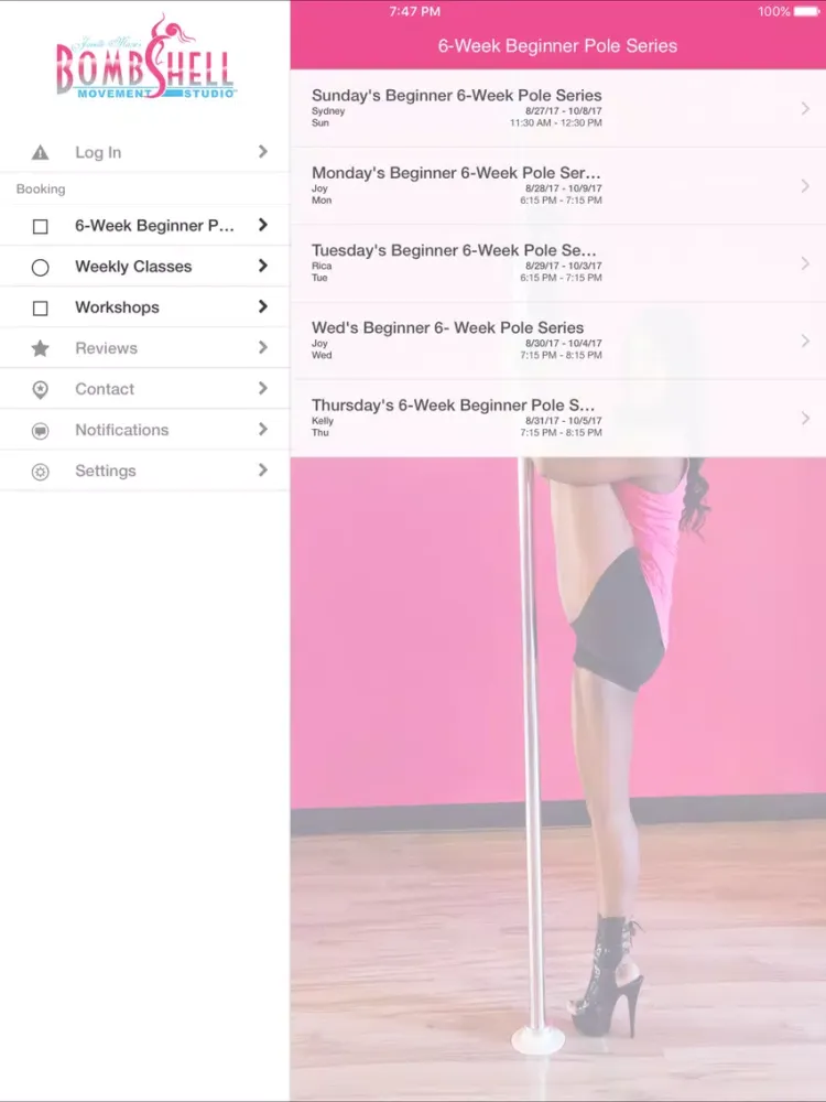 Bombshell Movement Studio - IL iPad  स्क्रीनशॉट