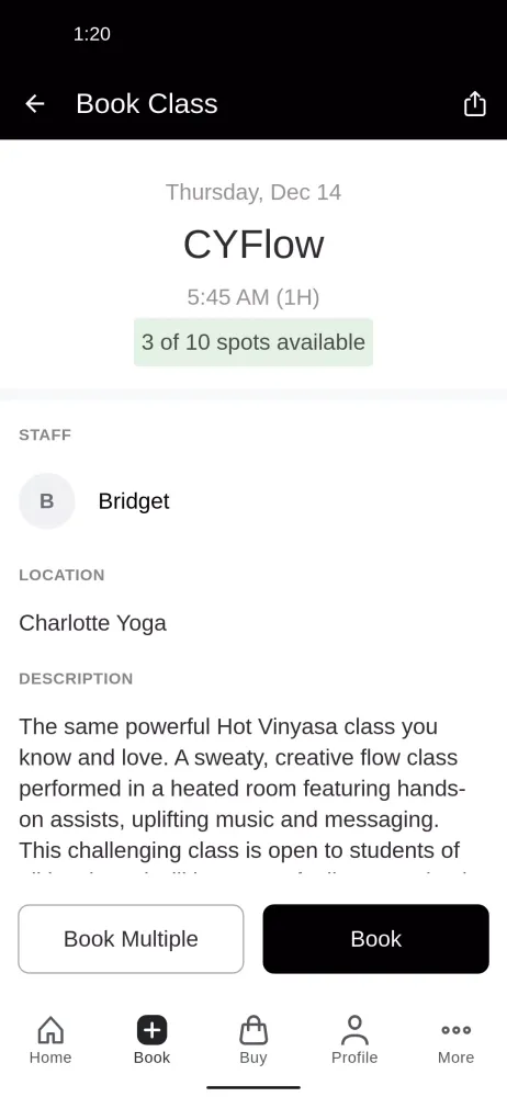 Charlotte Yoga Ekran Görüntüleri