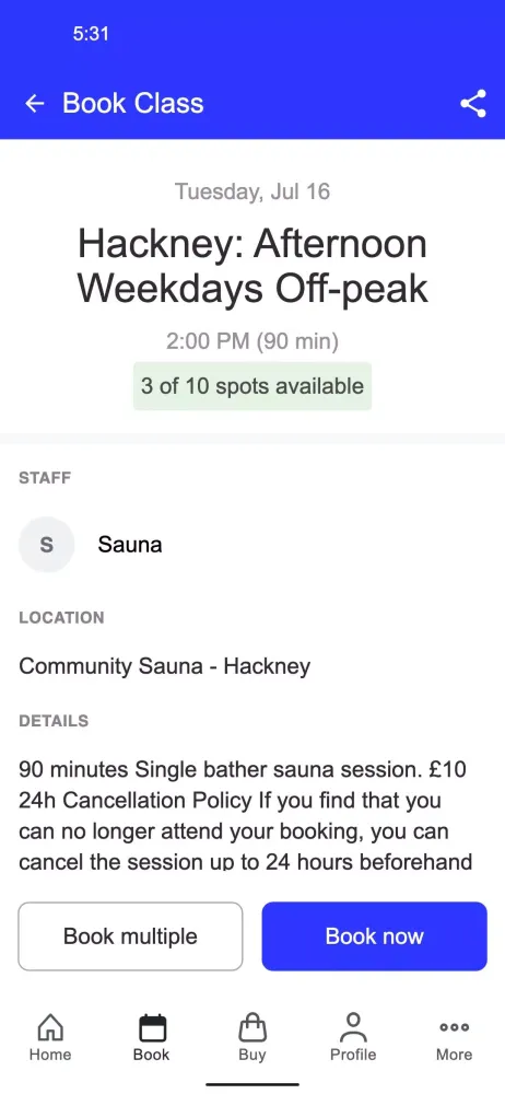 Capturas de tela do Community Sauna
