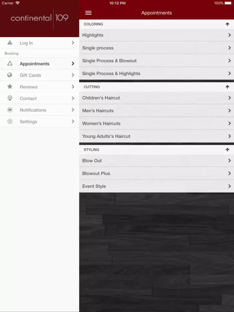 Скриншоты Continental 109 iPad 
