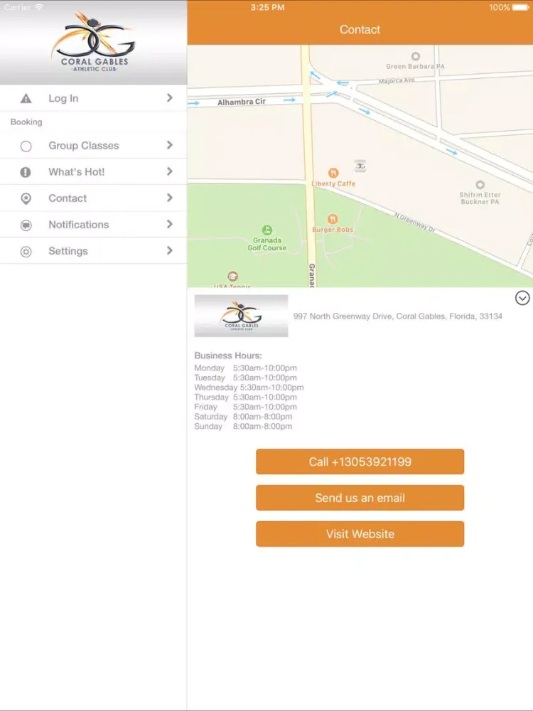 Coral Gables Athletic Club iPad  Screenshots