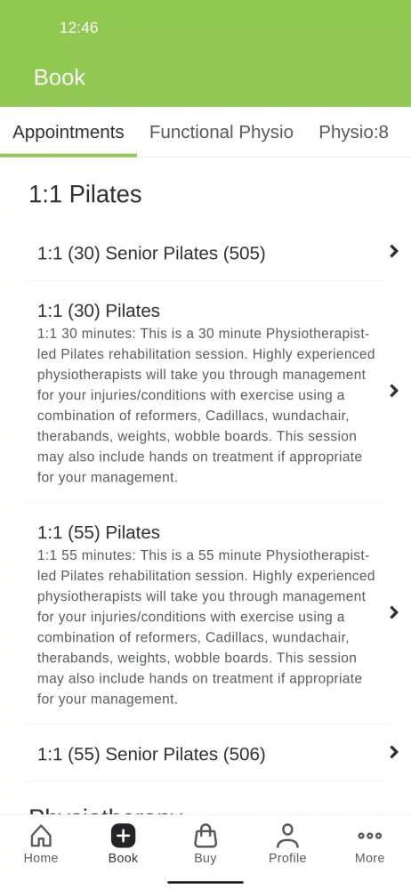 Core Physio+Pilates Screenshots